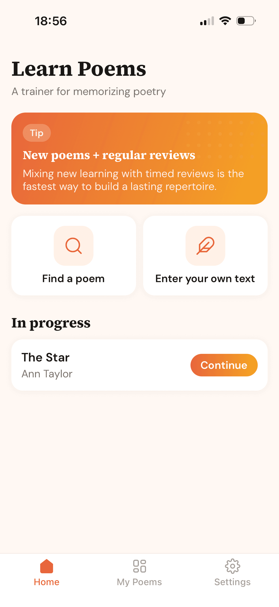 Poem catalog